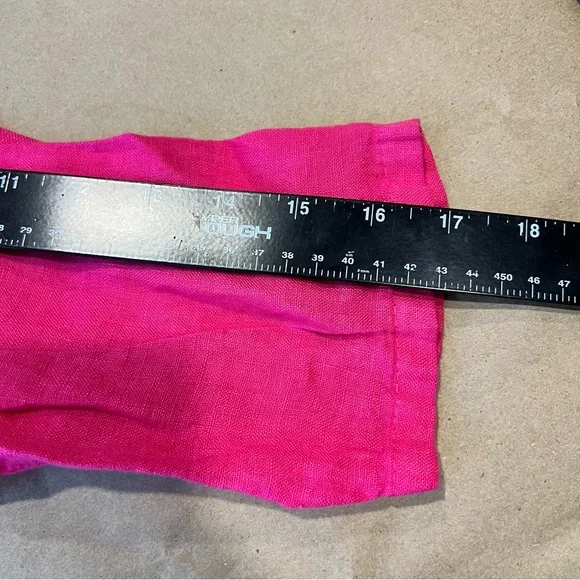 Flora Ashley NEW 9332 Hot Pink Linen Tunic Top SZ S - Picture 8 of 9
